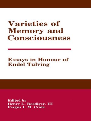 cover image of Varieties of Memory and Consciousness
